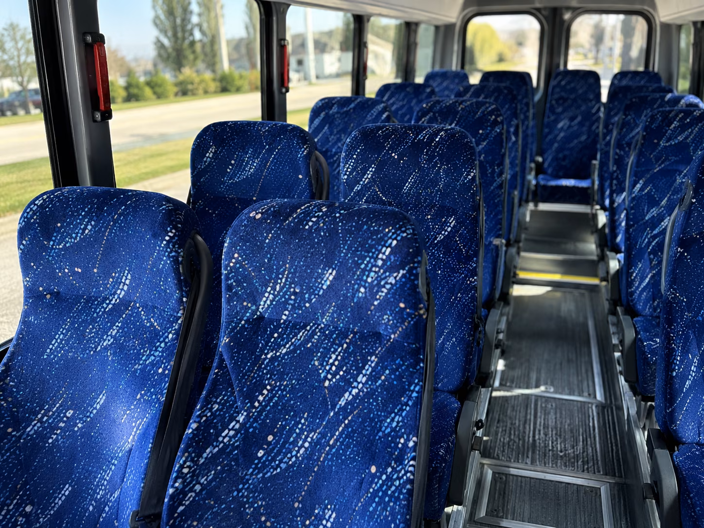 warwick 18 passenger minibus inside