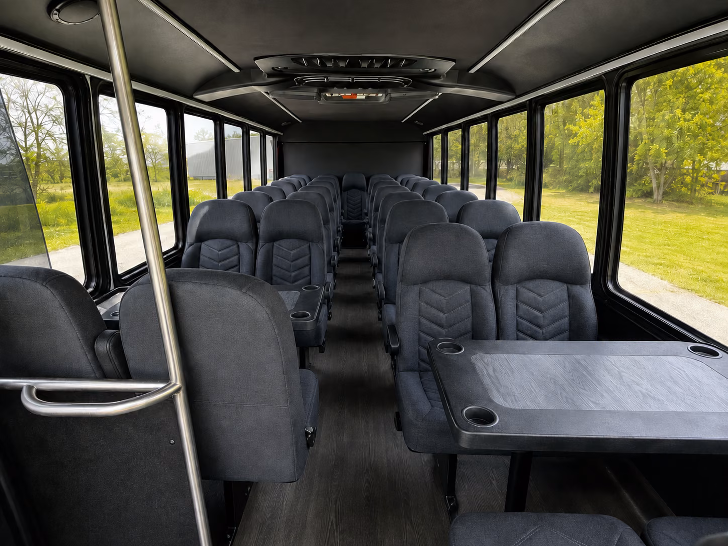 warwick 20 passenger minibus inside