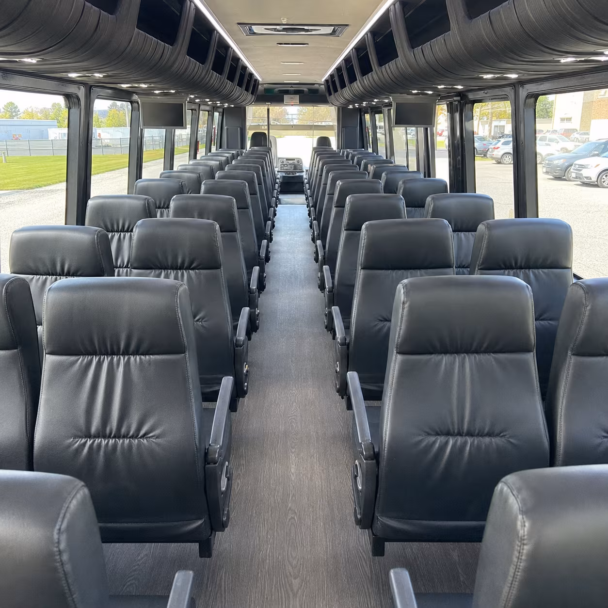 warwick 28 passenger minibus inside