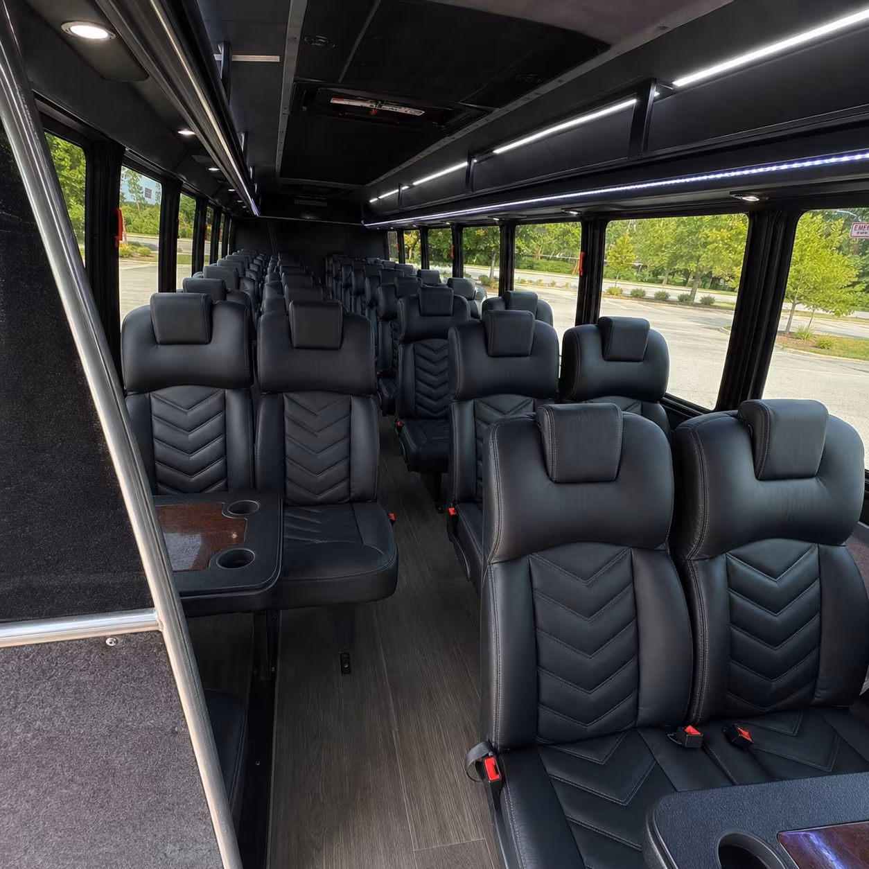 warwick 35 passenger minibus inside