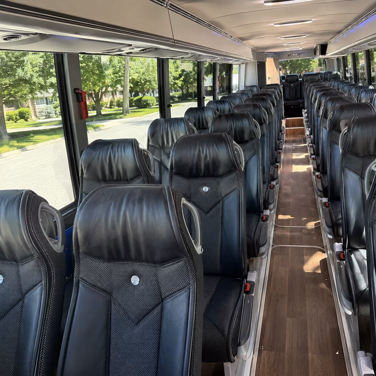 warwick 40 passenger charter bus inside